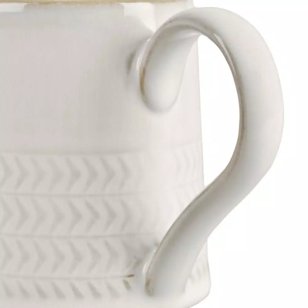 Denby Natural Canvas Textured Small Clay Pitcher - 6.8 oz Handcrafted Jug