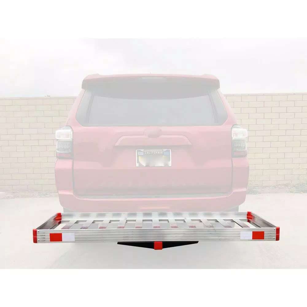 MaxxHaul 60 in. x 22 in. Aluminum Basket Style Hitch Cargo Carrier, 500 lb. Capacity, 2 in. Receiver