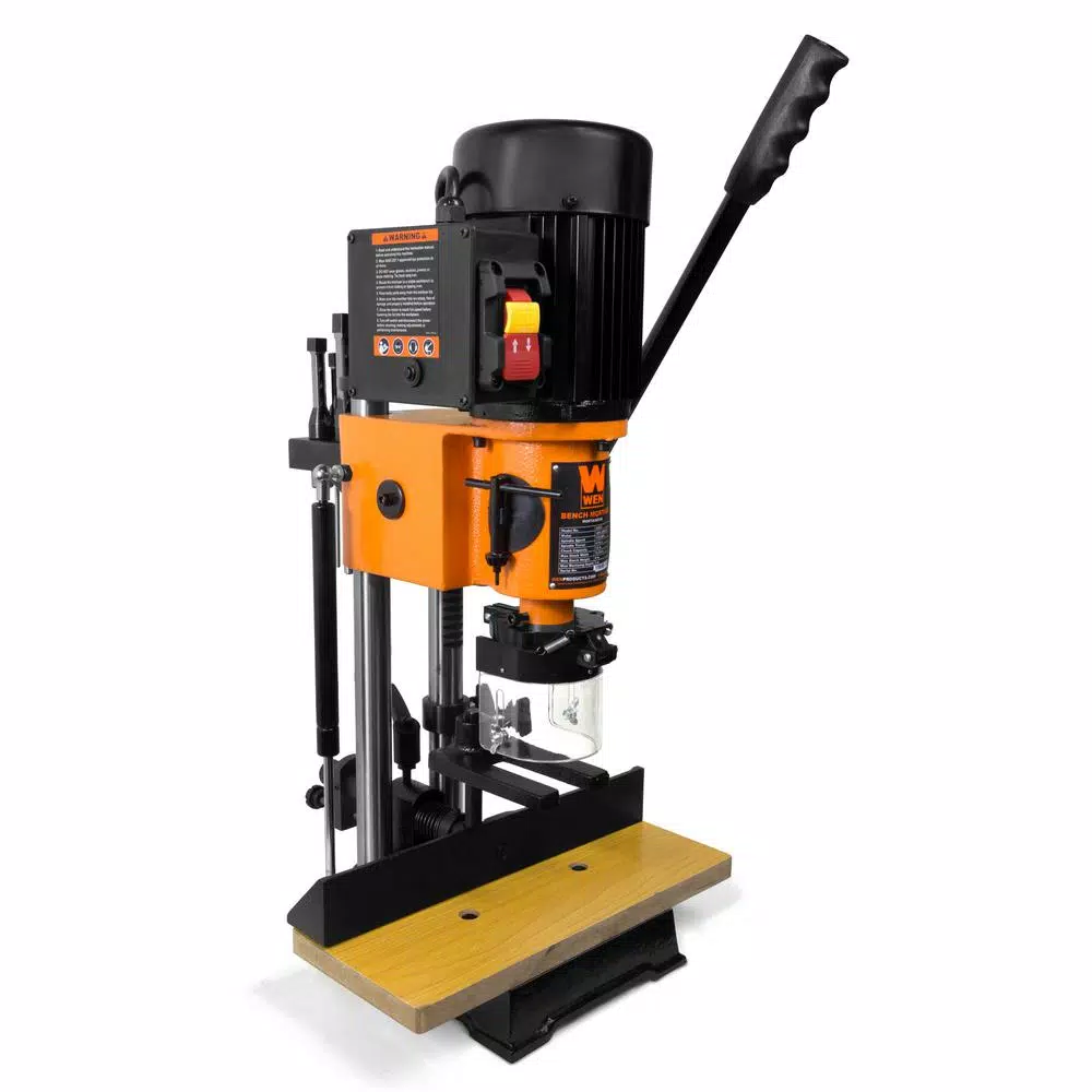 WEN 5 Amp Benchtop Cast Iron Mortiser with Chisel Bit Set