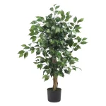 Nearly Natural 3 ft. Artificial Ficus Silk Tree with Natural Wood Trunk and 378 Leaves thumbnail 1
