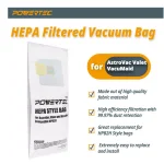 POWERTEC HPB2H HEPA Filter Replacement Vacuum Bags for AstroVac, VacuMaid, and Valet (3-Pack) thumbnail 2