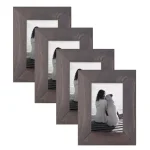 DesignOvation Museum 4x6 Gray Wood Picture Frame Set, Pack of 4 thumbnail 1