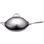 Cooks Standard 13 in. Multi-Ply Clad Stainless Steel Wok with Dome Lid thumbnail 5