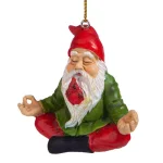 Design Toscano Zen Gnome Holiday Ornament Set, 3-Piece Resin Christmas Decor thumbnail 6