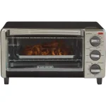 BLACK+DECKER 4-Slice Black Stainless Steel Toaster Oven with EvenToast Technology thumbnail 8