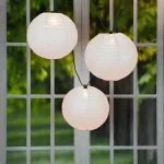 LUMABASE 10 in. 10-Light White Paper Lantern String Lights, 27 ft. Cord thumbnail 2