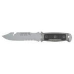 Camillus SKOL 5 in. 1095 High Carbon Steel Fixed Blade Knife with Gut Hook and Micarta Handle thumbnail 1