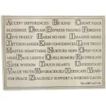 Unbranded ABC's of Life Faux Marble Engraved Wall Plaque - Inspirational Words & Quotes Home Accent thumbnail 1