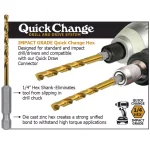Montana Brand 14-Piece Titanium Coated Hex Shank Drill Bit Set thumbnail 3