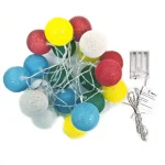 ALEKO 20 LED White Battery Operated String Lights, 6 ft. - Set of 2 thumbnail 1