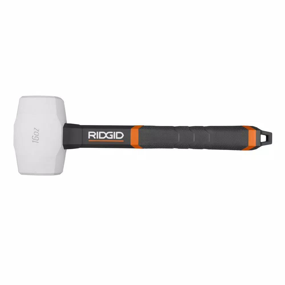 RIDGID 16 oz. Rubber Mallet with Fiberglass Handle