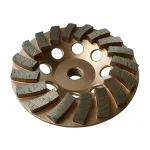 EDiamondTools 4.5 in. Diamond Grinding Wheel for Concrete and Masonry, 18 Segments, 5/8"-11 Threaded Arbor thumbnail 1
