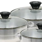 Home Basics Aluminum Satin Nickel Caldero with Glass Lid, 4.33 qt Multi-Pot thumbnail 2