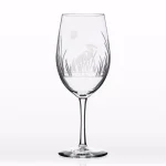 Rolf Glass Heron 18 oz. All-Purpose Wine Glass Set of 4, Etched Glassware thumbnail 2