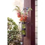 DANYA B Urbanne Rustic Black Metal and Recycled Glass Cylinder Wall Hanging Vases, Set of 2 thumbnail 5