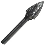 Drill America Solid Carbide Tree Pointed End Rotary Burr Bit, 1/2 in. x 3/4 in., 1/4 in. Shank thumbnail 1