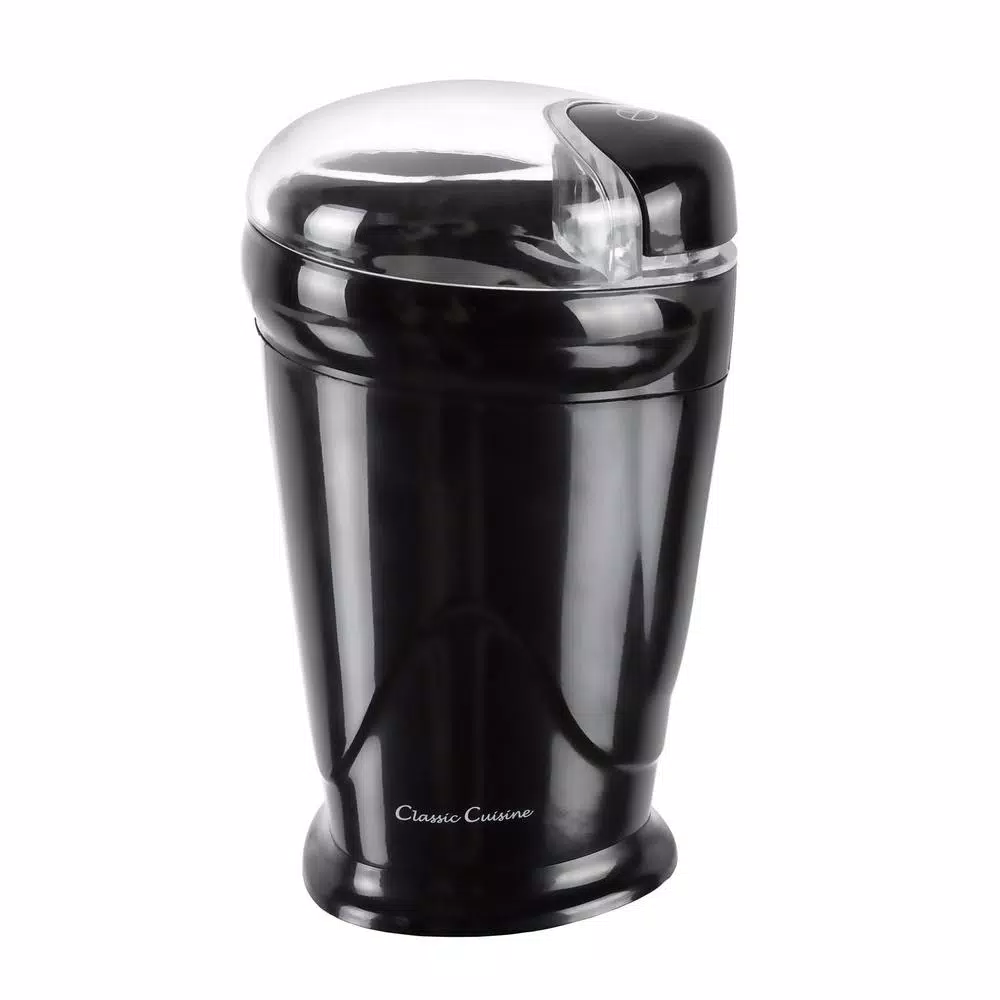 Classic Cuisine 1.41 oz. Electric Coffee and Spice Grinder, Black Blade Grinder