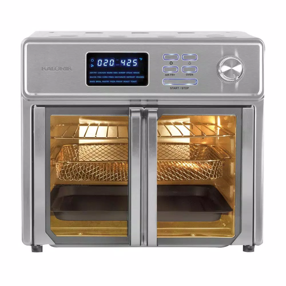 Kalorik Digital Maxx 26 qt. Stainless Steel Air Fryer Oven with Rotisserie