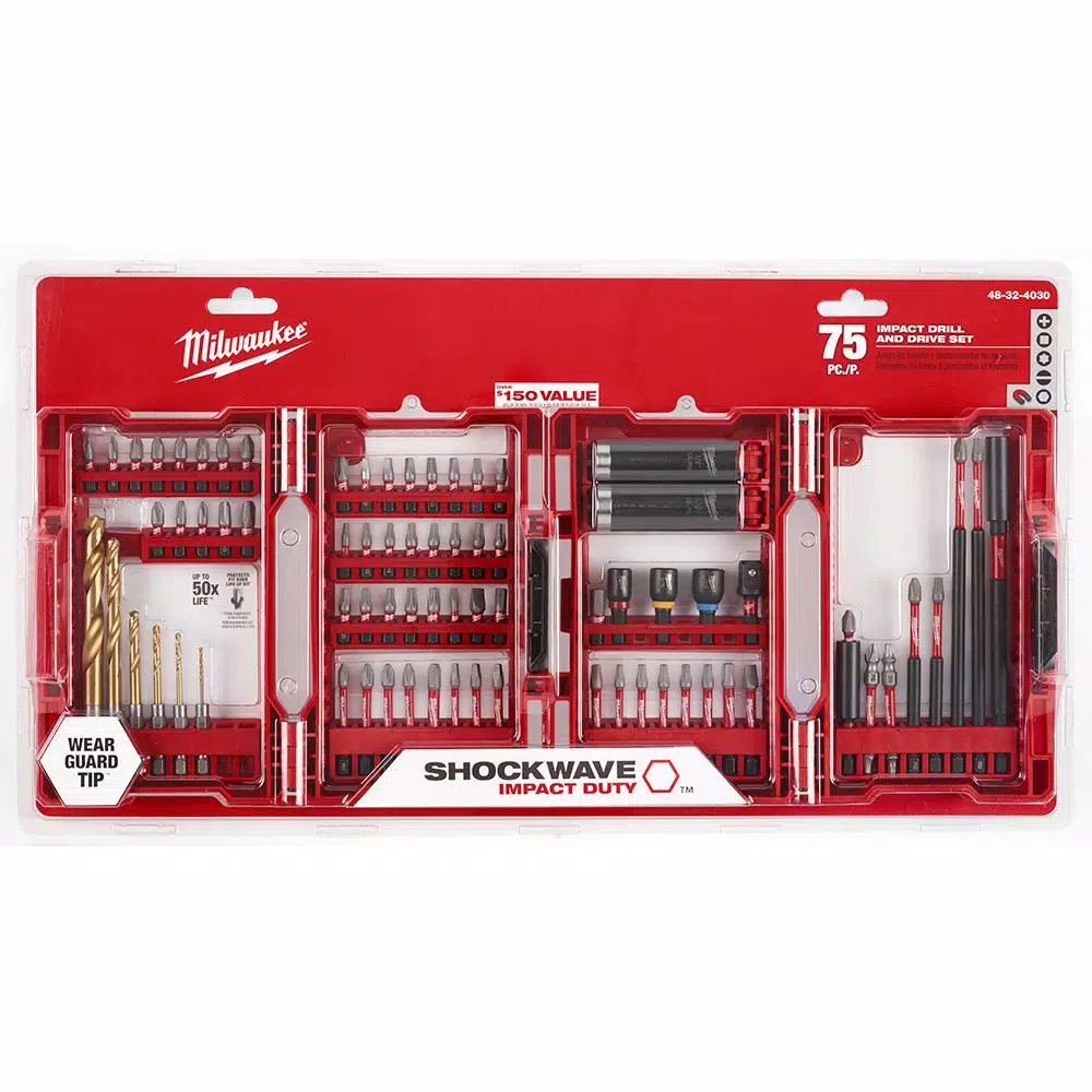Milwaukee Shockwave 75-Piece Impact Drill and Drive Bit Set