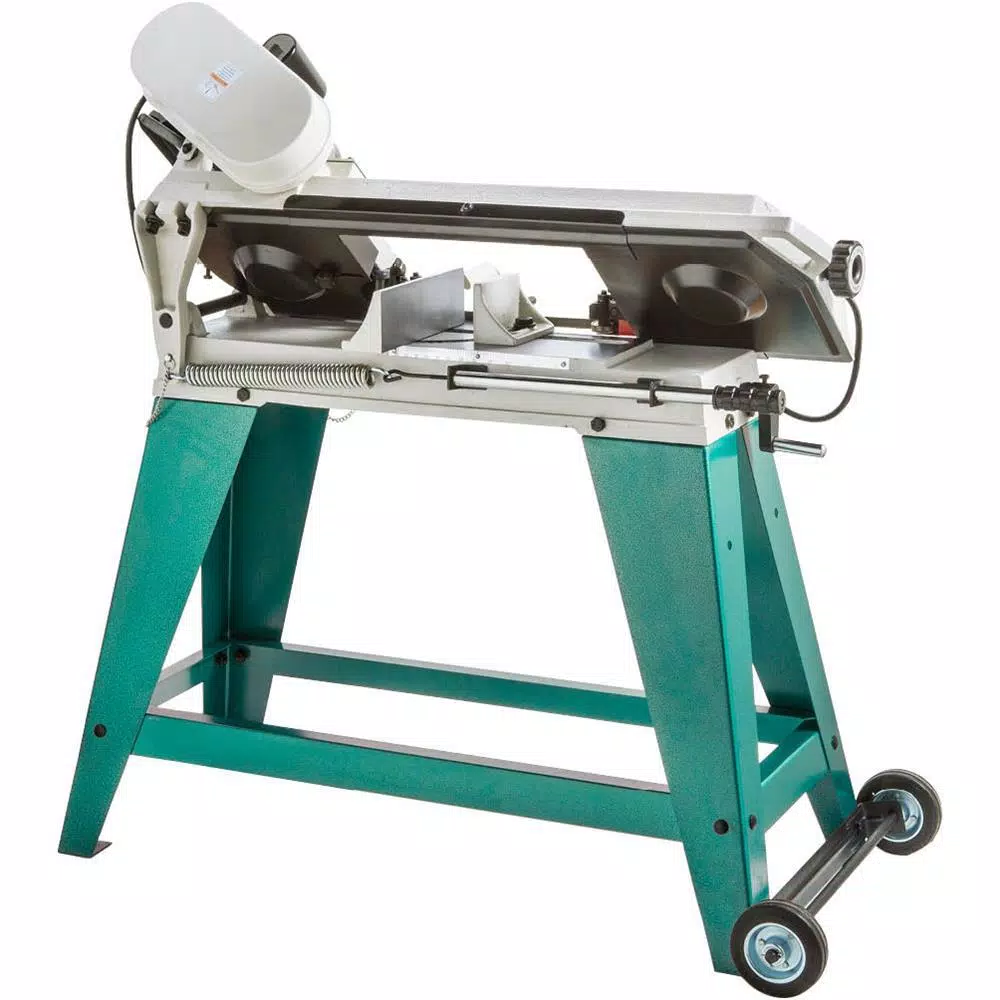 Grizzly Industrial 4-1/2 in. Metal-Cutting Horizontal Bandsaw with Vertical Attachment, 3-Speed, 3/4 HP, 110V