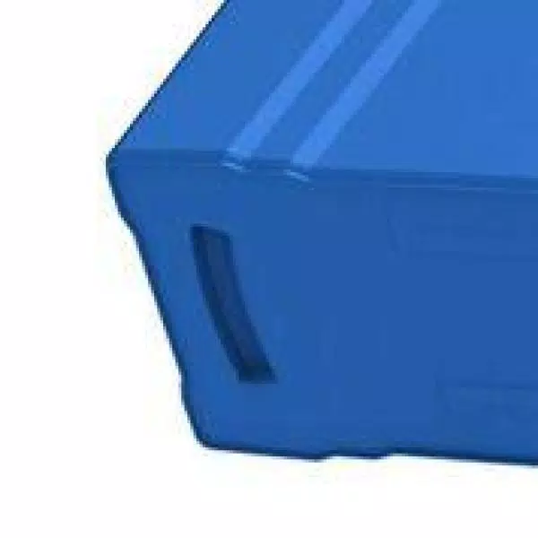 United Solutions 23 Gal. Blue Slim Recycling Highboy Waste Container