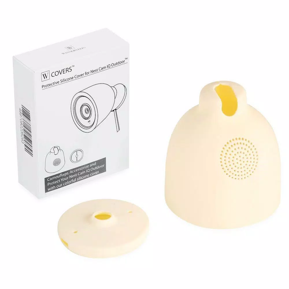 Wasserstein Protective Silicone Skin for Google Nest Cam IQ Outdoor Security Camera, Beige