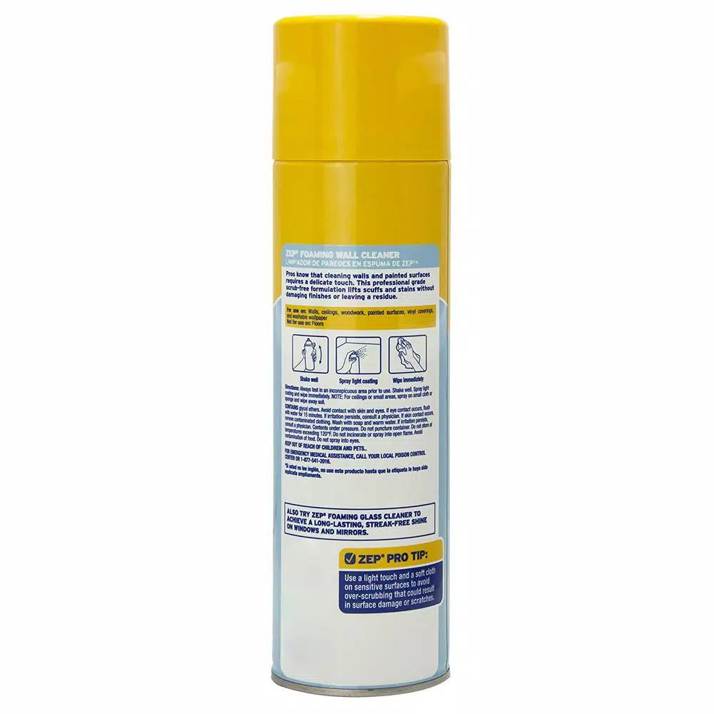 ZEP Foaming Wall Cleaner, 18 oz. - Removes Scuffs, Stains, and Fingerprints