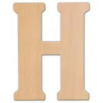Jeff McWilliams Designs 23 in. Oversized Unfinished Wood Letter (H) - Industrial Style Wall Decor thumbnail 1