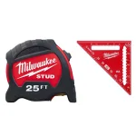 Milwaukee Gen II STUD Tape Measure 25 ft. with 14 ft. Standout and 4-1/2 in. Trim Square Set thumbnail 1