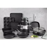 Granitestone Diamond 20-Piece Non-Stick Aluminum Cookware and Bakeware Set, Charcoal thumbnail 2