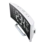 La Crosse Technology Curved Mirror LED Digital Alarm Clock with Temperature, Humidity, and USB Charging Port thumbnail 5