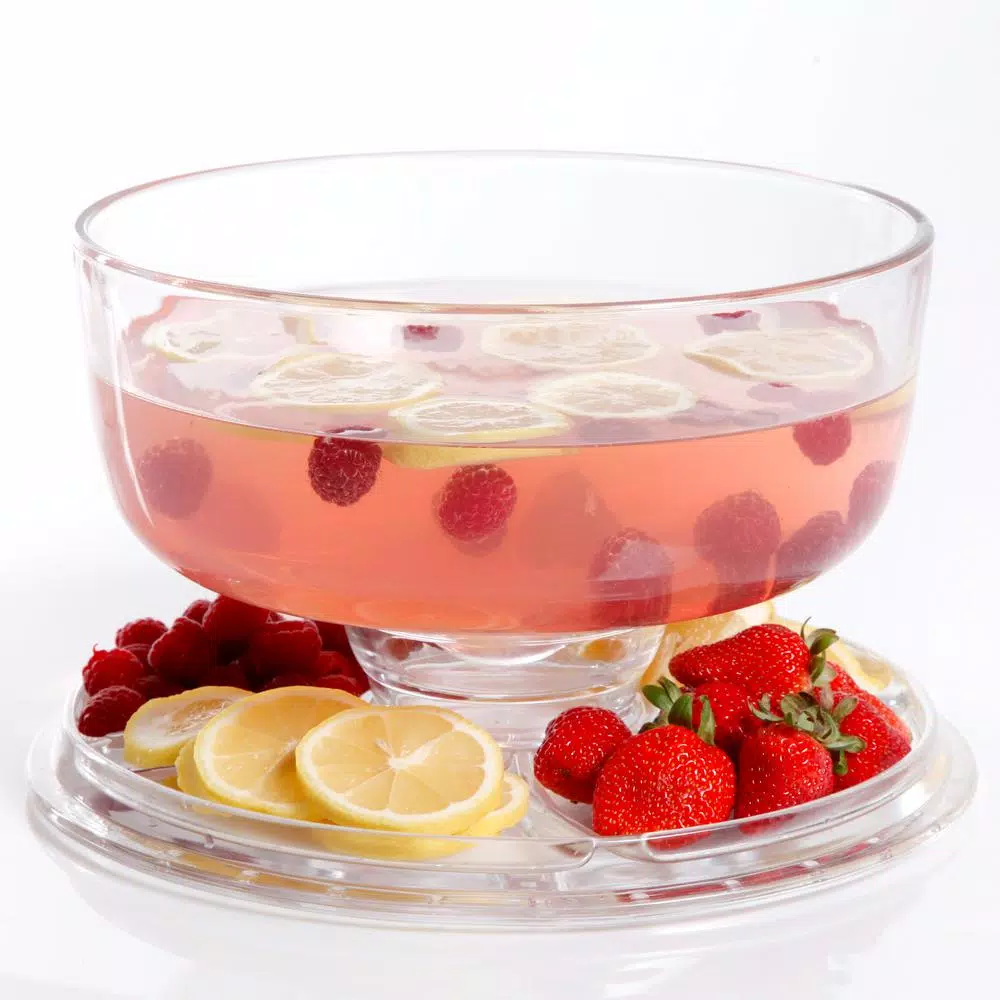 Gibson Home Great Foundations 2-Piece Glass Cake Stand with Dome