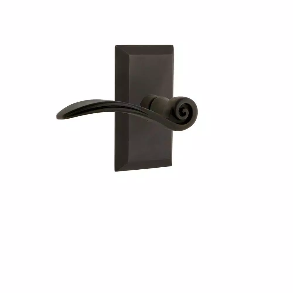 Nostalgic Warehouse Swan Privacy Lever, Oil-Rubbed Bronze, 2-3/8 in. Backset
