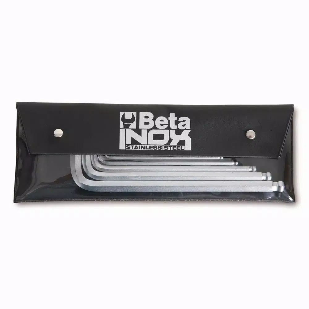 Beta 96BPINOX-AS/B8 Stainless Steel Ball Head Hex Key Wrench Set, 8-Piece