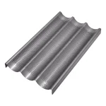 Chicago Metallic Commercial II Perforated Baguette Pan, 3-Loaf Capacity thumbnail 1