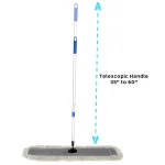 Alpine Industries 48 in. Cotton Dust Mop Set with 60 in. Telescopic Iron Handle thumbnail 3