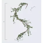 Worth Imports 4.25 ft. Green Mistletoe and White Berry Garland with Glitter thumbnail 2