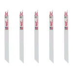 Milwaukee 9 in. 14 TPI Metal Cutting Reciprocating Saw Blades, 5-Pack thumbnail 1