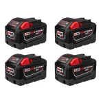 Milwaukee M18 REDLITHIUM HIGH DEMAND 9.0 Ah 18V Lithium-Ion Battery Pack (4-Pack) thumbnail 1