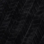 Noble House Toscana Black Faux Fur Throw Blanket, Modern Solid Pattern, 50 x 60 in. thumbnail 2