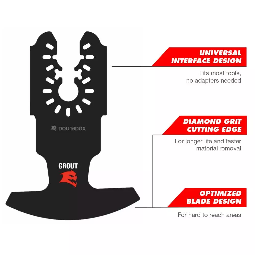 DIABLO Universal Fit Diamond Grit Oscillating Blade for Grout Removal