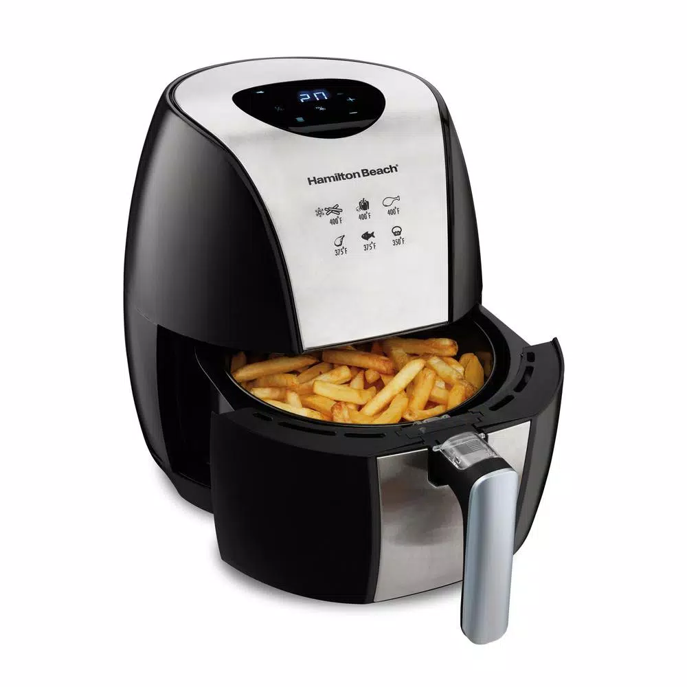 Hamilton Beach 3.4 Qt. Air Fryer with Nonstick Basket, 1500W, Black