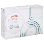 Pyrex Ultimate 10-Piece Glass Food Storage Set with Oven-Safe Glass Lids and White Silicone Rims thumbnail 6