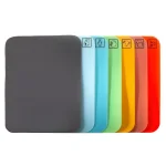 Seville Classics Bamboo Cutting Board Set with 7 Color-Coded Flexible Mats and Food Icons thumbnail 5