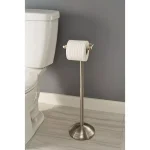 Delta Greenwich Telescoping Pivoting Freestanding Toilet Paper Holder, SpotShield Brushed Nickel thumbnail 2