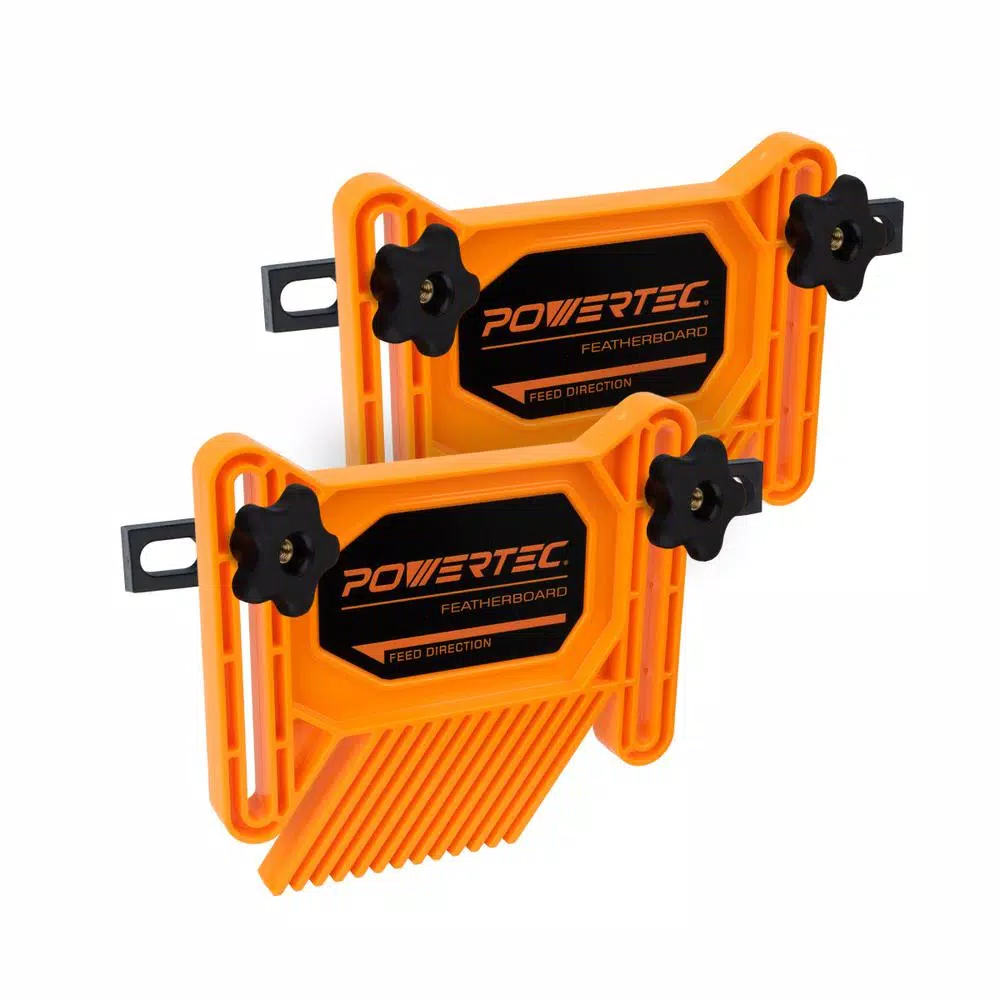 POWERTEC Dual Universal Featherboards for Table Saws, Band Saws, and Router Tables (2-Pack)