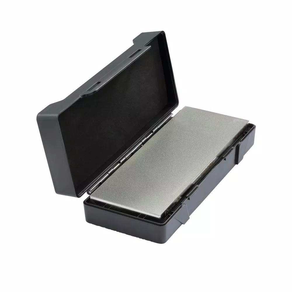 Sharpal 162N 8-in. Dual-Grit Diamond Whetstone Sharpener with Storage Base and Angle Guide