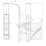 AKDY 65 in. Stainless Steel 8-Jet Shower Panel System with Rainfall Head, Handshower & Tub Spout thumbnail 13