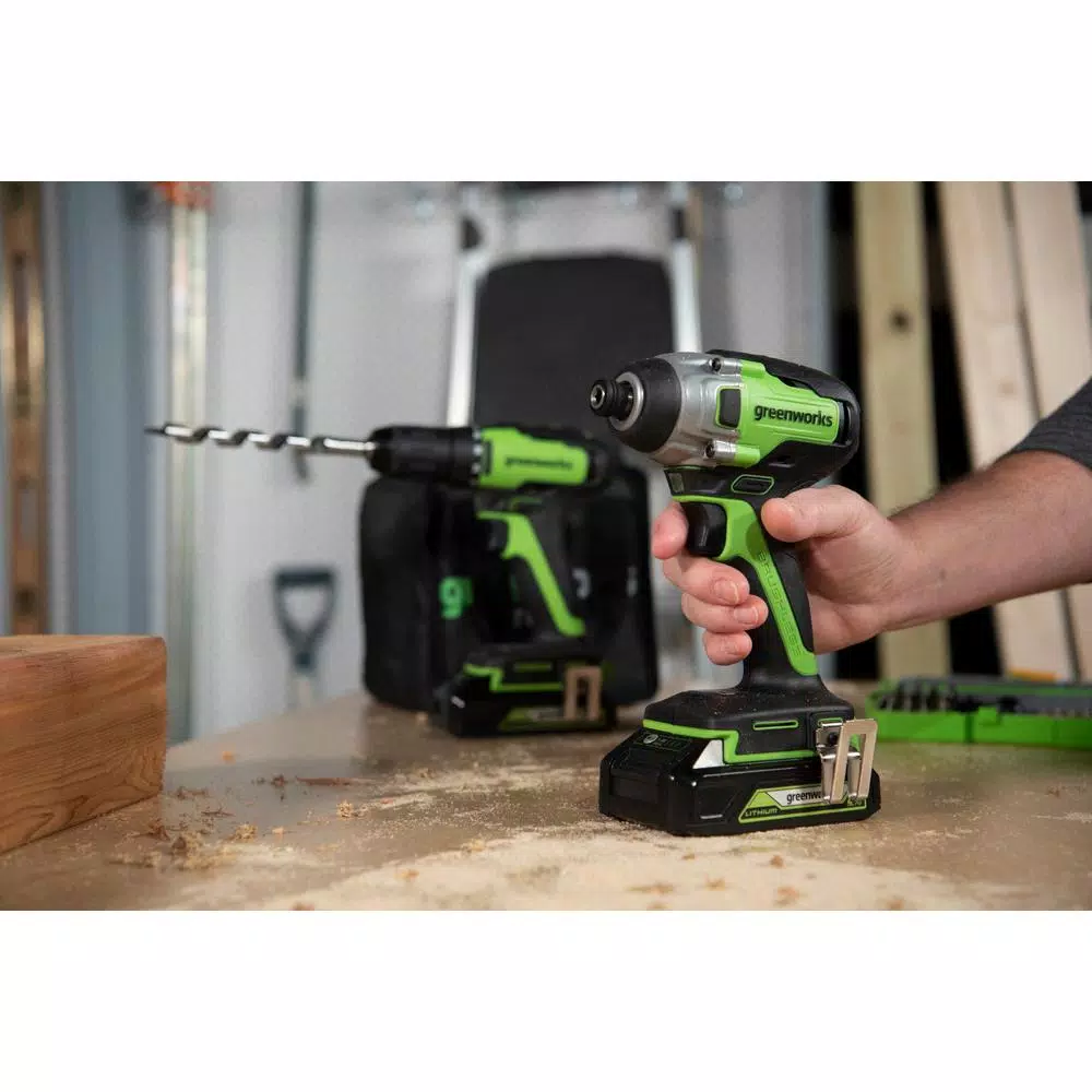 Greenworks 24V Cordless Brushless Impact Driver, 1/4 in. Hex, Tool Only