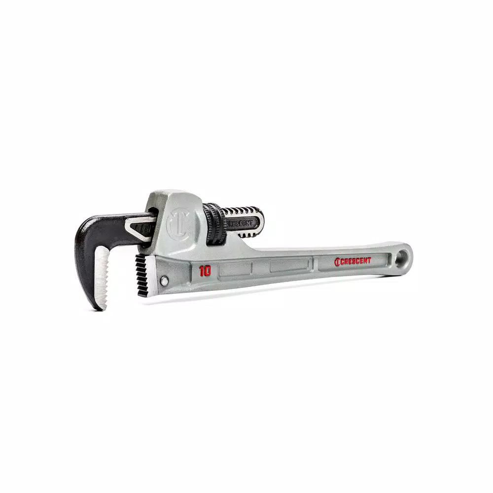 Crescent Aluminum Pipe Wrench, 9-inch Adjustable Straight Pipe Wrench